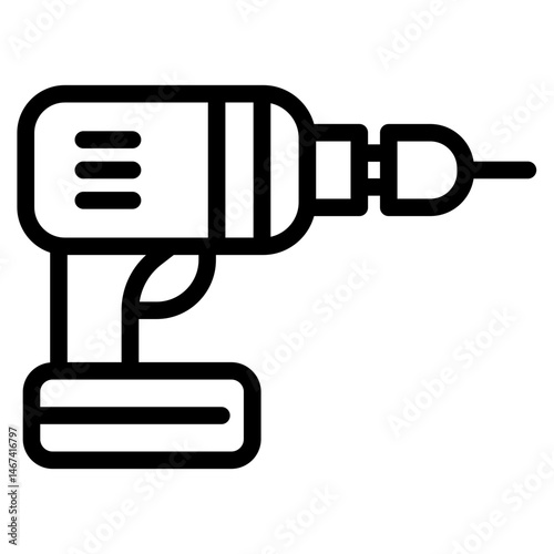 Drill icon in vector illustration