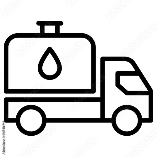 Tanker truck icon in vector illustration