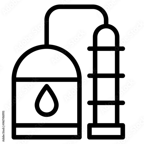 Distillation icon in vector illustration