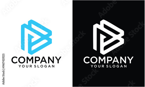 Creative BP, PB Letter Initial Logo Design Template Vector Illustration	