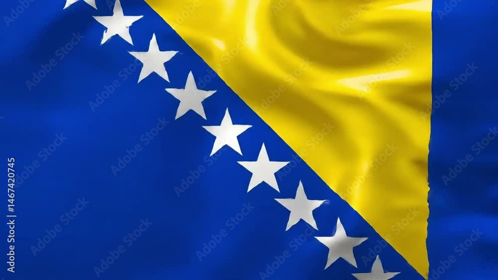 Bosnia and Herzegovina flag for national Day or Independence Day of Bosnia and Herzegovina