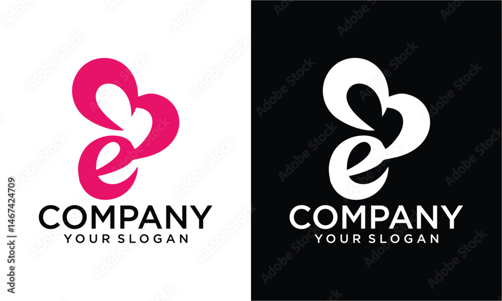 Fototapeta premium Creative Initial letter EB logo design