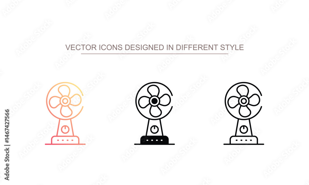 Table Fan icon design with white background stock illustration Table Fan icon design with white background stock illustration