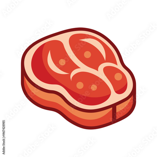Meat vector illustration. Raw, fresh meat, butcher cuts, food preparation, protein, culinary, meat cuts

