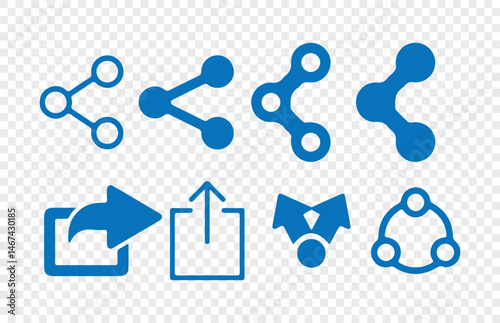 Share Big icon vector Collection.Like, love, heart, thumb up, repost, comment, share, save, more icon. arrows button sign. vector illustration eps 10