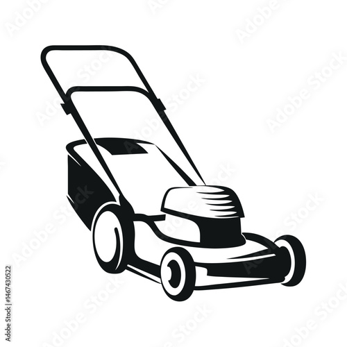 Modern Garden Mower vector Icon Logo.