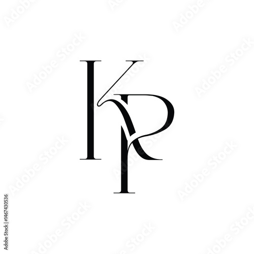 KP monogram logo design letter text name symbol monochrome logotype alphabet character simple logo