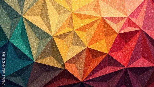 Geometric tapestry wallpaper, muted earth tones, geometric pattern, style