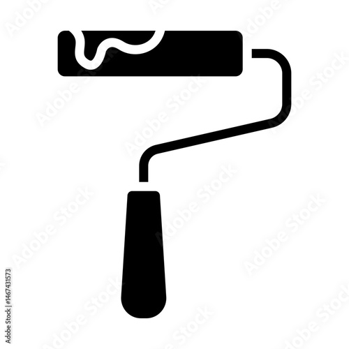 Paint Roller  Vector Glyph Icon Design