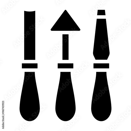Sculpting Tools  Vector Glyph Icon Design