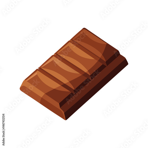 Chocolate bar vector illustration. Sweet, dessert, cocoa, snack, candy, food, treat, confectionery, sugary, delicious.

