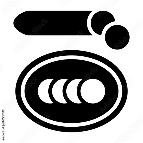 Salami  Vector Glyph Icon Design