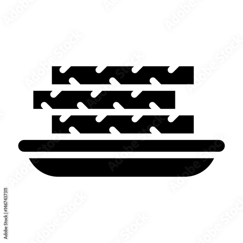 Cutlets  Vector Glyph Icon Design