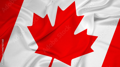 Flag of canada, waving fabric texture – national symbol of canadian pride and heritage