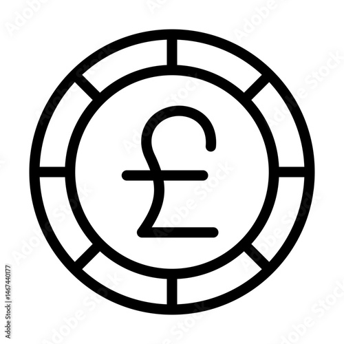 British Pound Coin Icon