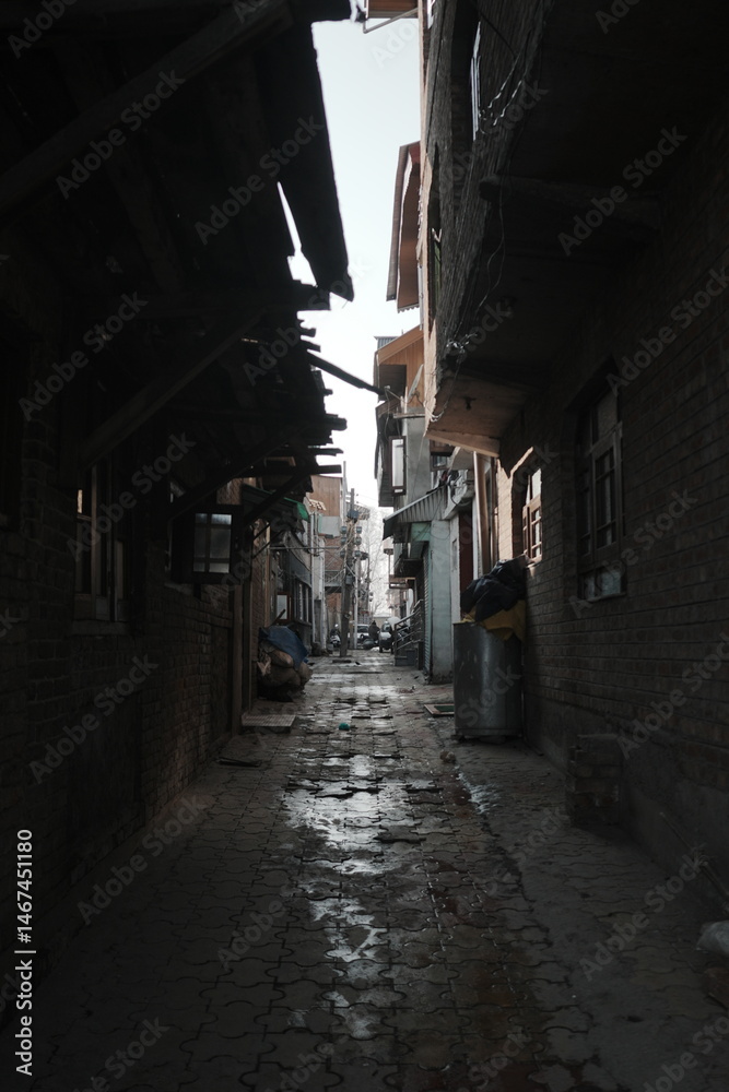 narrow street in the old town narrow street in the old town