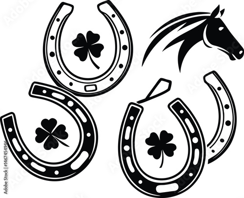 Horse element bundle vector design.