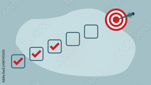 motivate and achieve business target stock illustration