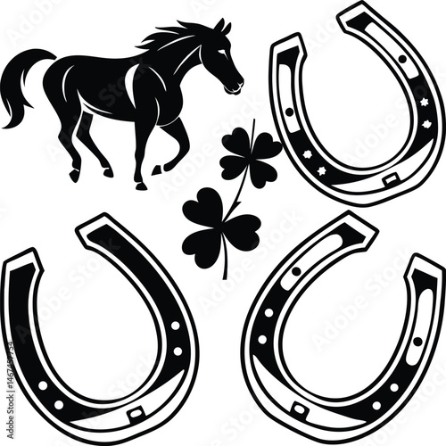 Horse element bundle vector design.