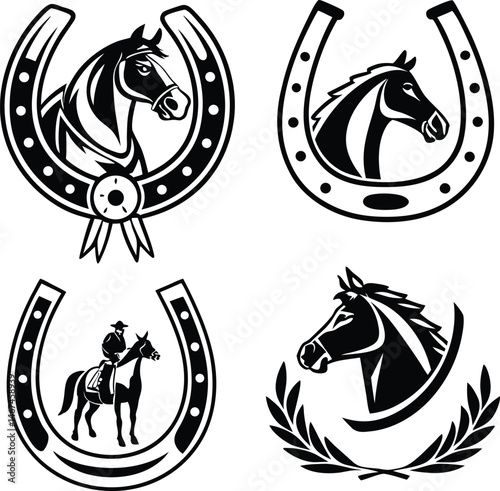 Horse element bundle vector design.