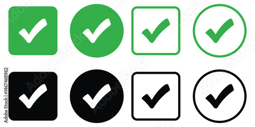  checkmark icon set vector 