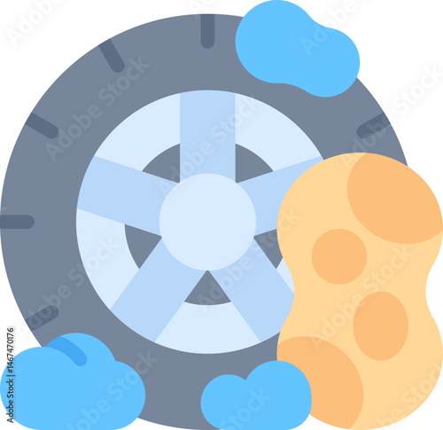 Tyre cleaning icon