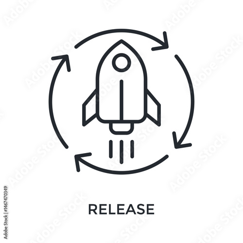 Release Icon Outline Style. Vector Illustration For Graphic Design
