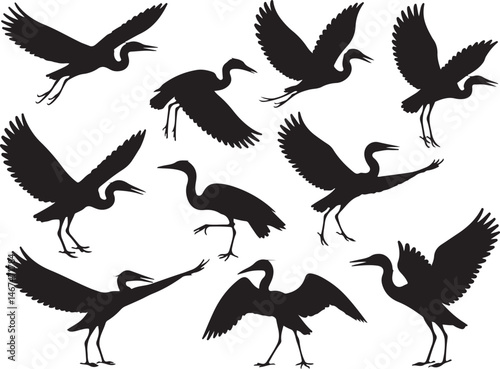 Heron Silhouette SVG – Elegant Bird Vector for Nature Designs

Flying Heron Clipart – Wildlife SVG for Crafts & Prints

Wading Bird Vector – Heron Design for Nature & Bird Lovers

Heron Standing SVG –