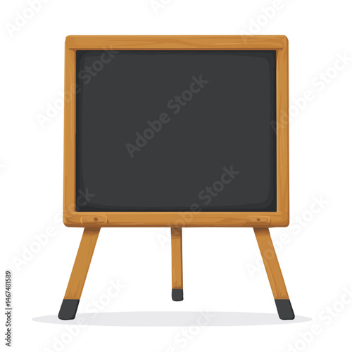 Flat vector Blackboard, minimalist design, isolated on a white background.