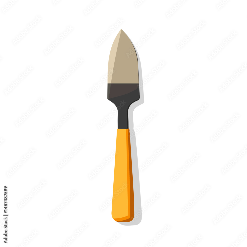Chisel Flat vector, minimalist design, isolated on a white background. Chisel Flat vector, minimalist design, isolated on a white background.