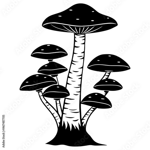 mushrooms vector illustration