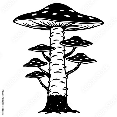 vector illustration of mushroom