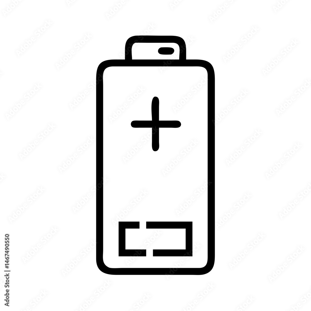 Fototapeta premium battery with plus on transparent background for web and graphic design