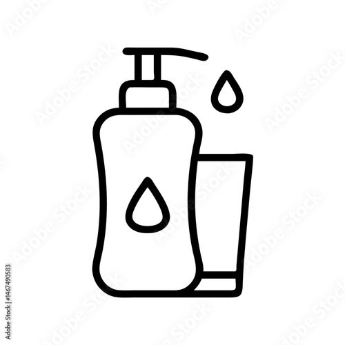 body wash or lotion on transparent background for web and graphic design