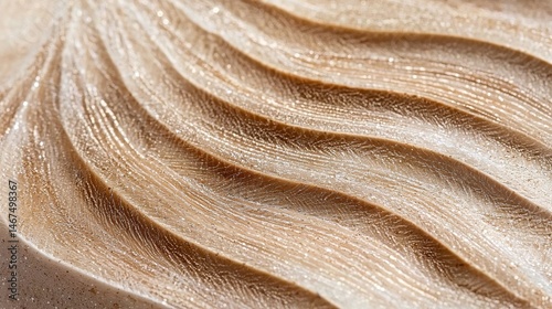 Close-Up of Creamy Texture with Waves and Soft Highlights