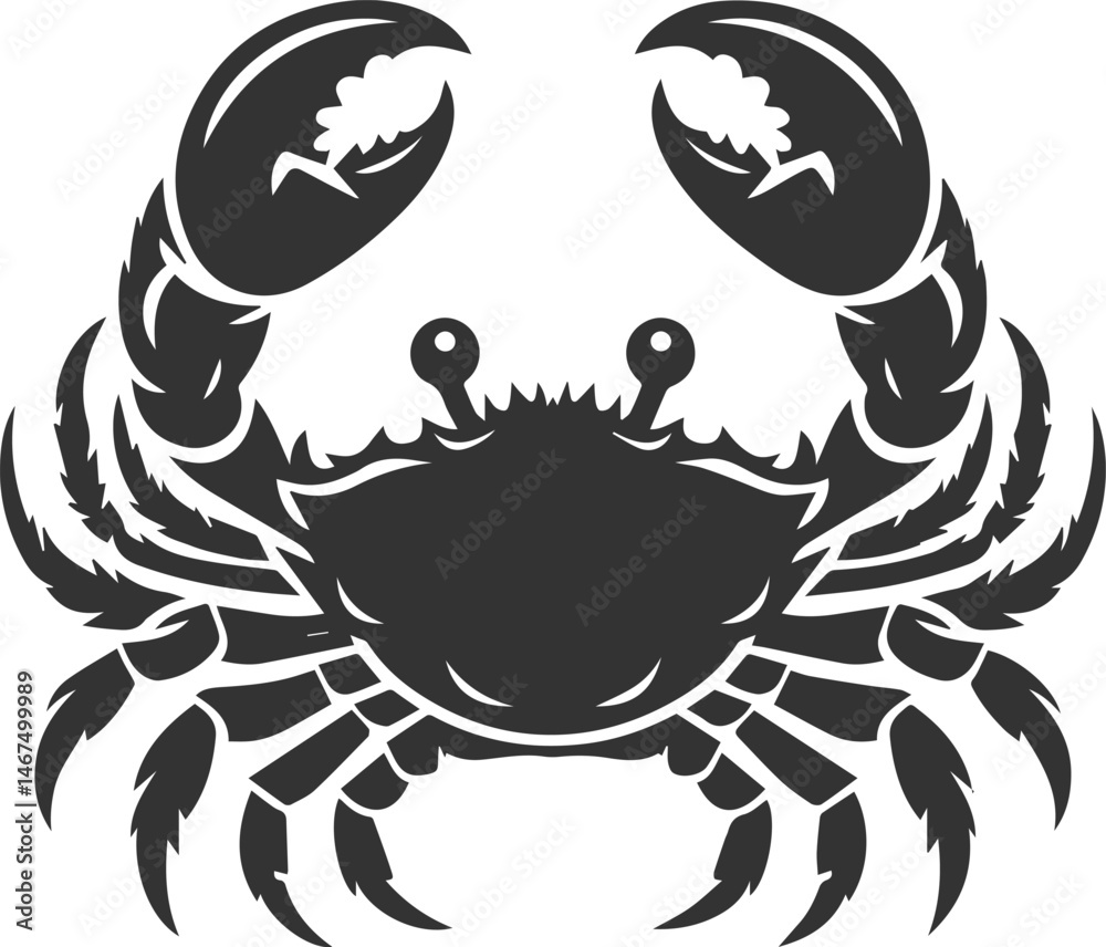 Fototapeta premium Vector silhouette of a crab