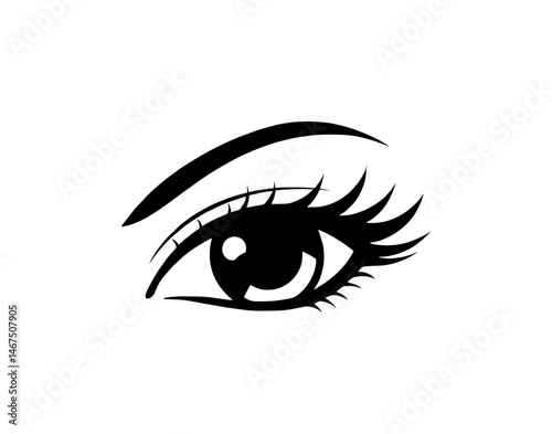 simple drawing of an eye and brow ridge