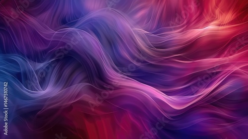 Wallpaper Mural Abstract red and purple wave flow express the energetic signal. Seamless texture of vividness curve swirling convey sense of harmony and wonderful scene perfect for effect and graphic design. AIG51. Torontodigital.ca