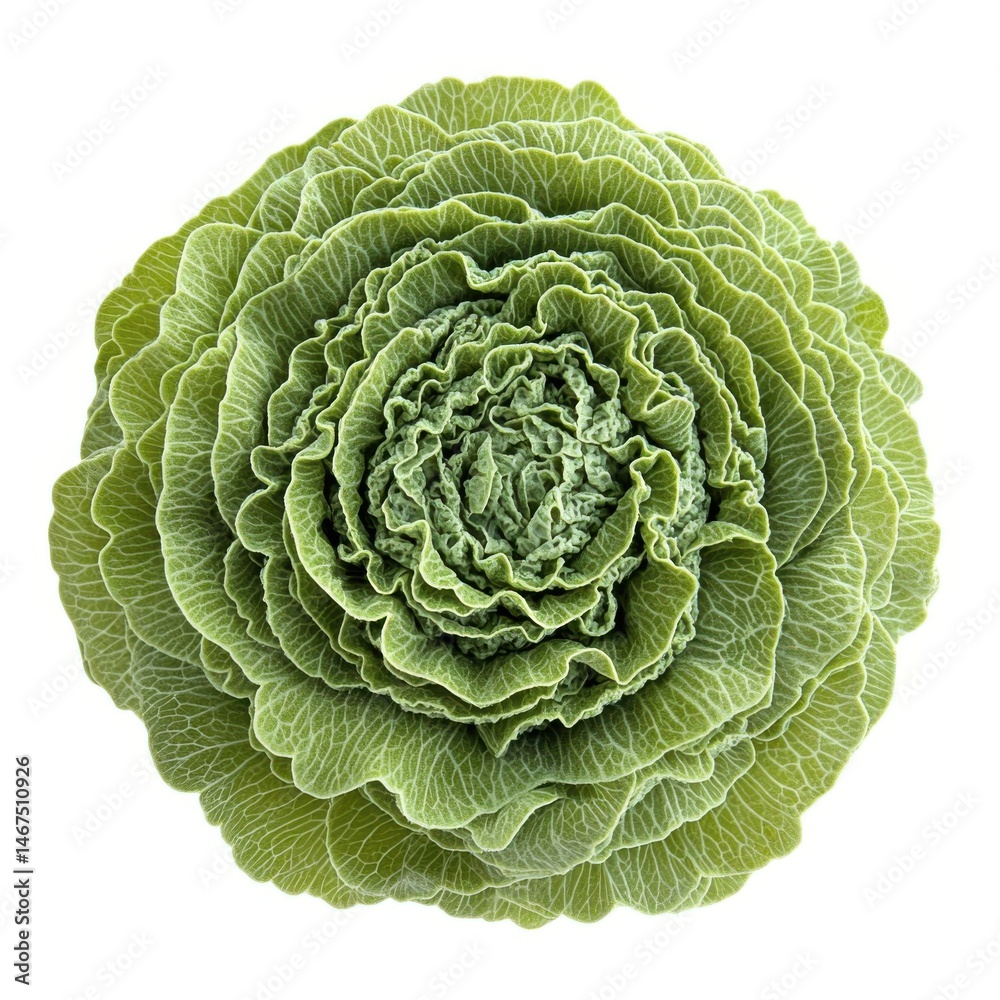 Obraz premium Ornamental kale close up studio shot on white background