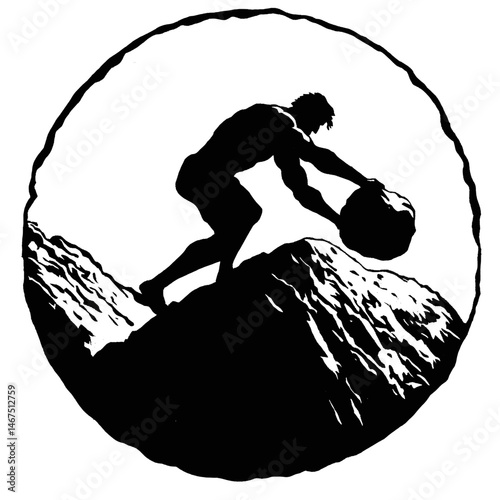 Sisyphus: A Monochromatic Depiction of Endless Labor