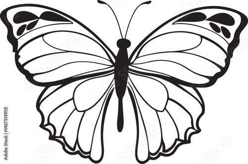 Silhouette of a crocodile designed for kids' coloring pages, featuring a simple and engaging vector art style
