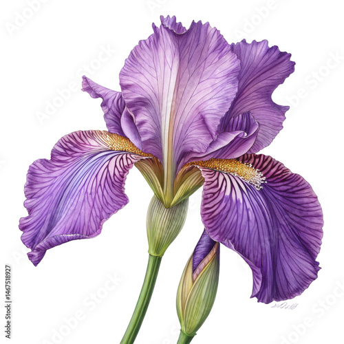 iris isolated on white background