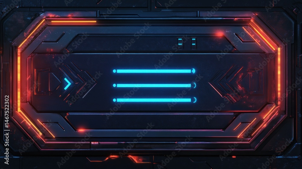 Obraz premium Futuristic Interface Panel