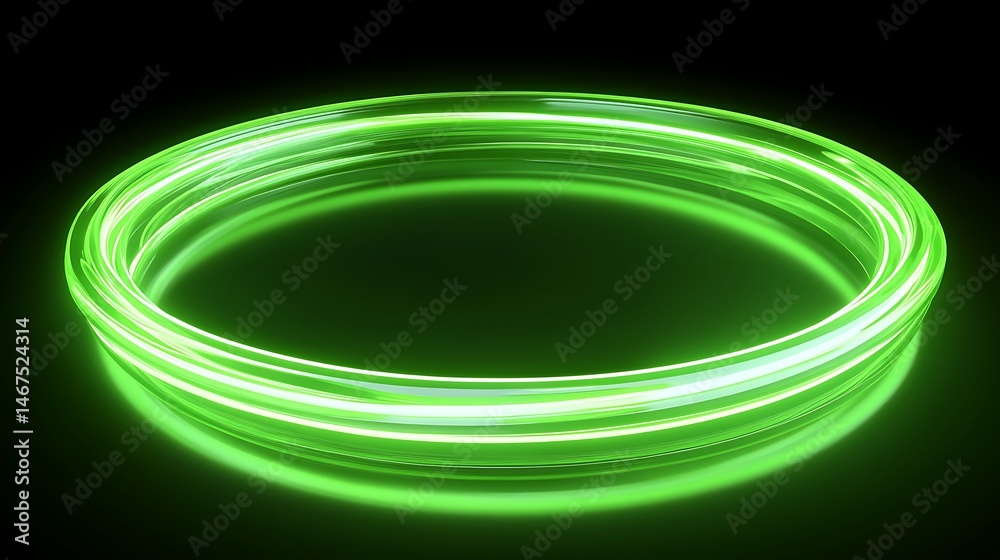Abstract glowing green ring Abstract glowing green ring