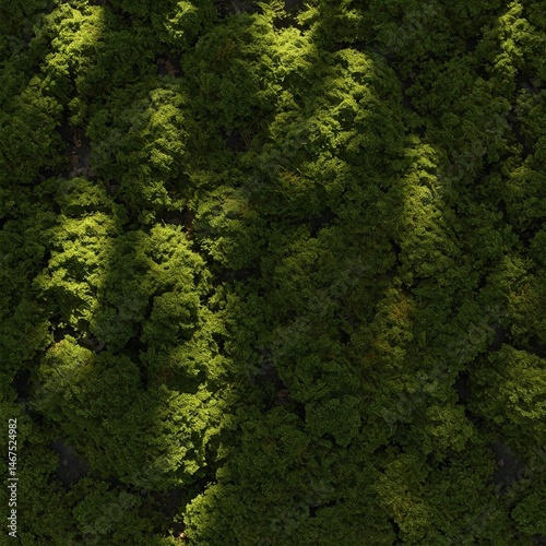 Seamless Moss Ground Texture Overhead Forest Natural Realism