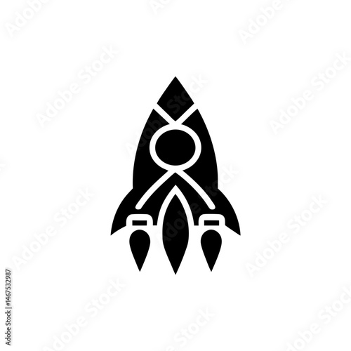 creative details Missile icon Vector Illustration