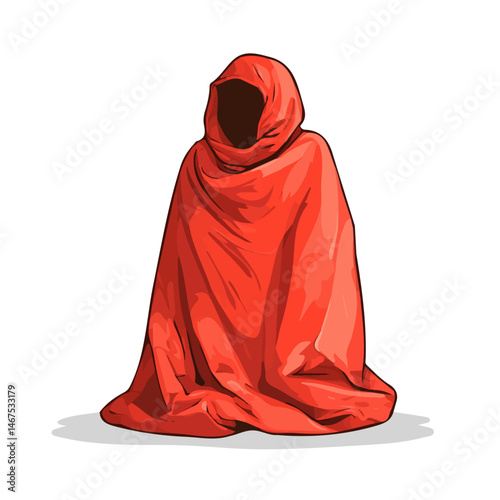 Flat vector Emergency Blanket, minimalist design, isolated on a white background.