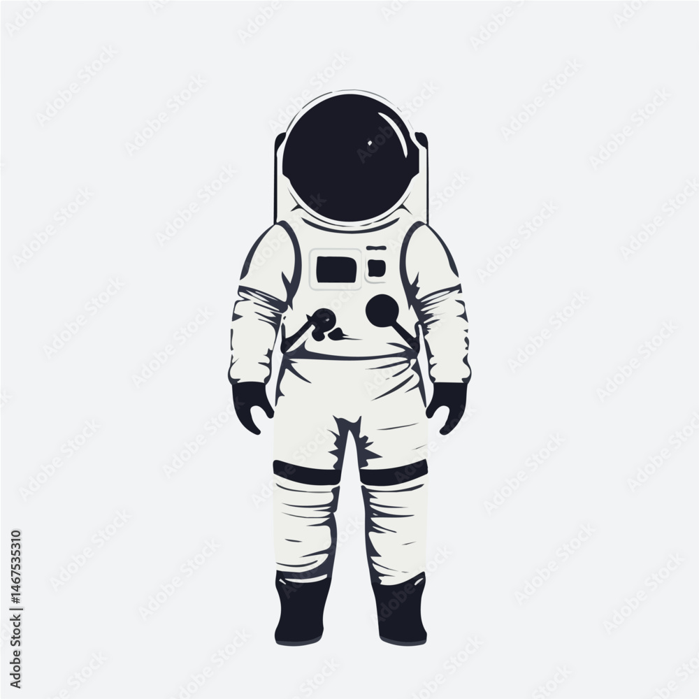 Deep Space Flat vector, minimalist design, isolated on a white background. Deep Space Flat vector, minimalist design, isolated on a white background.