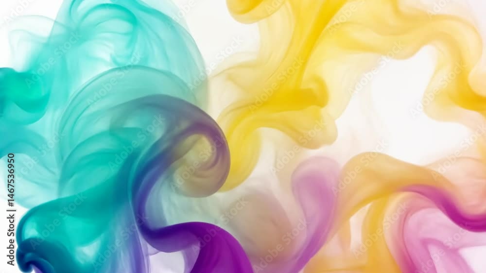 Colorful smoke flowing smoothly abstract animation background for intro and effects