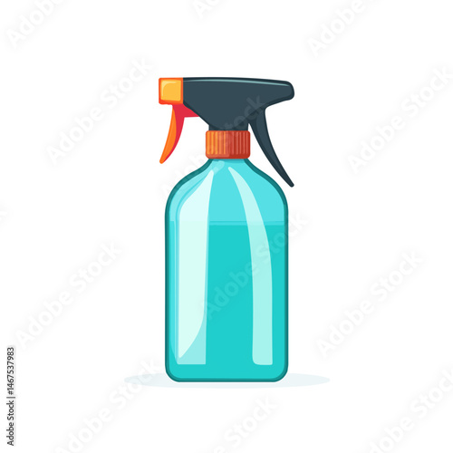 Disinfectant Spray Flat vector, minimalist design, isolated on a white background.